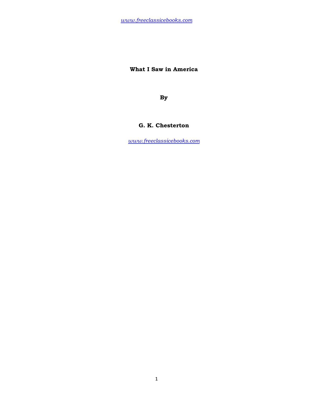 Microsoft Word - What I Saw in America.doc by FreeClassicEBooks
