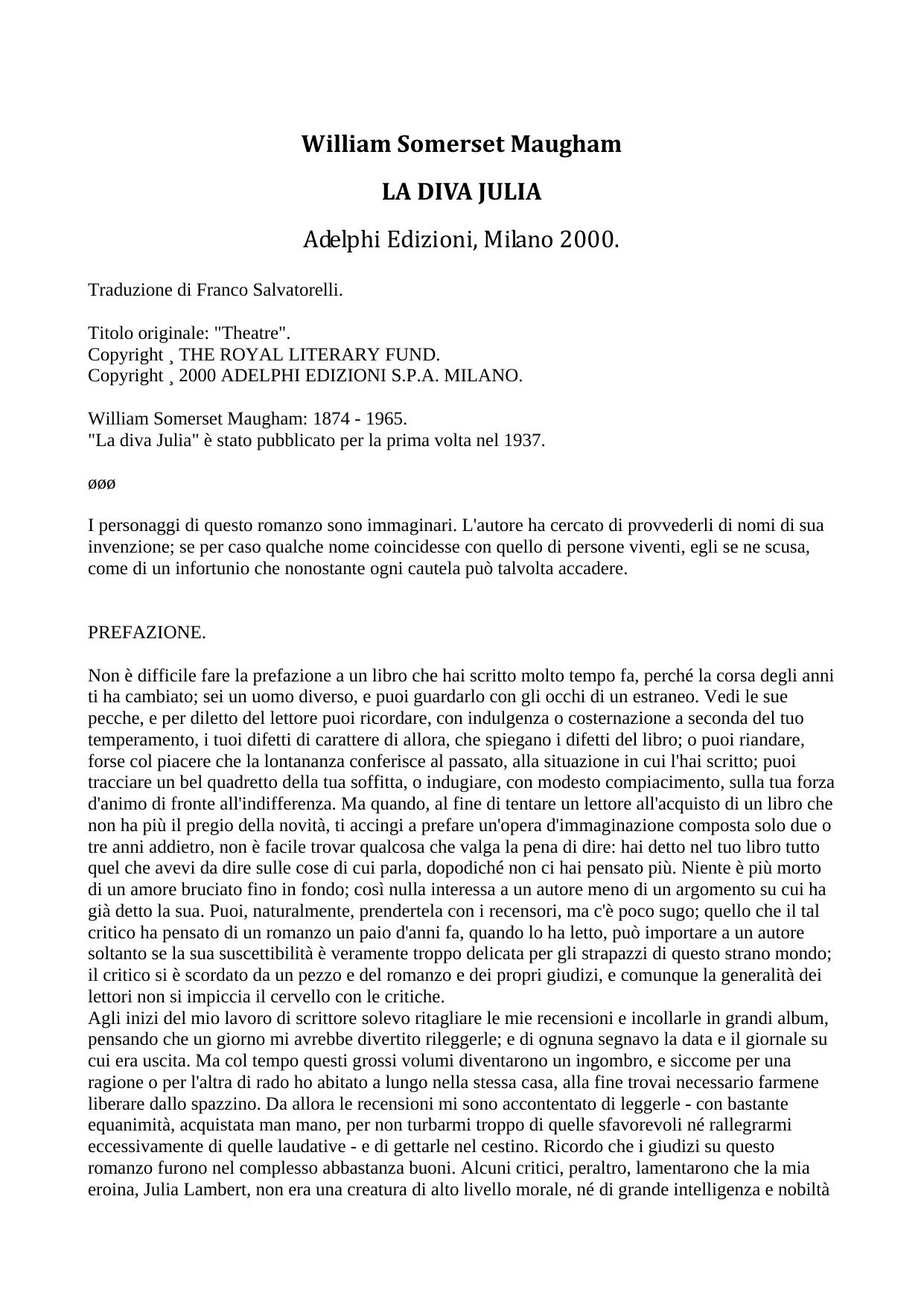 Microsoft Word - William Somerset Maugham - La Diva Julia by Alberto