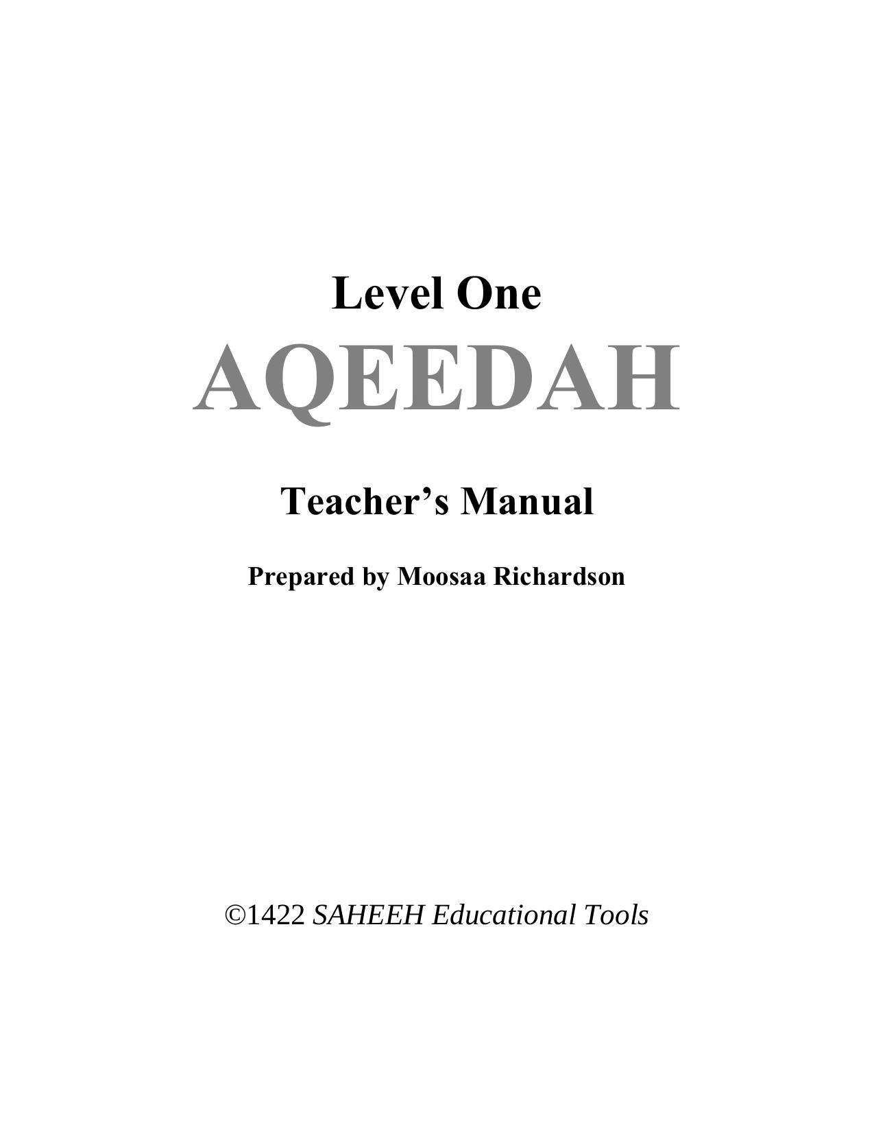 Microsoft Word - aqeedah_1 course for children by Samy