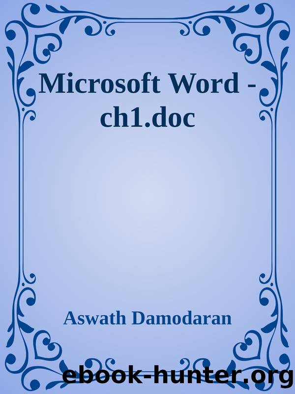 Microsoft Word - ch1.doc by Aswath Damodaran