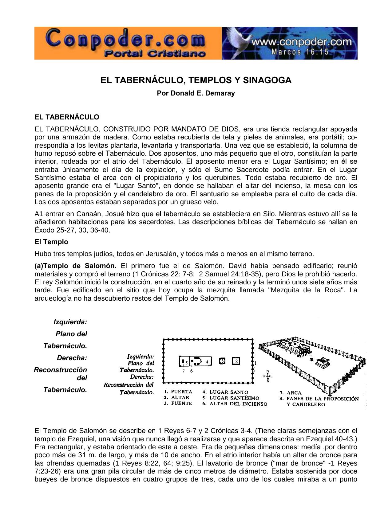 Microsoft Word - tabernaculo_etc - pdfMachine from Broadgun Software, http:pdfmachine.com, a great PDF writer utility! by El Tabernaculo Templos y Sinagogas