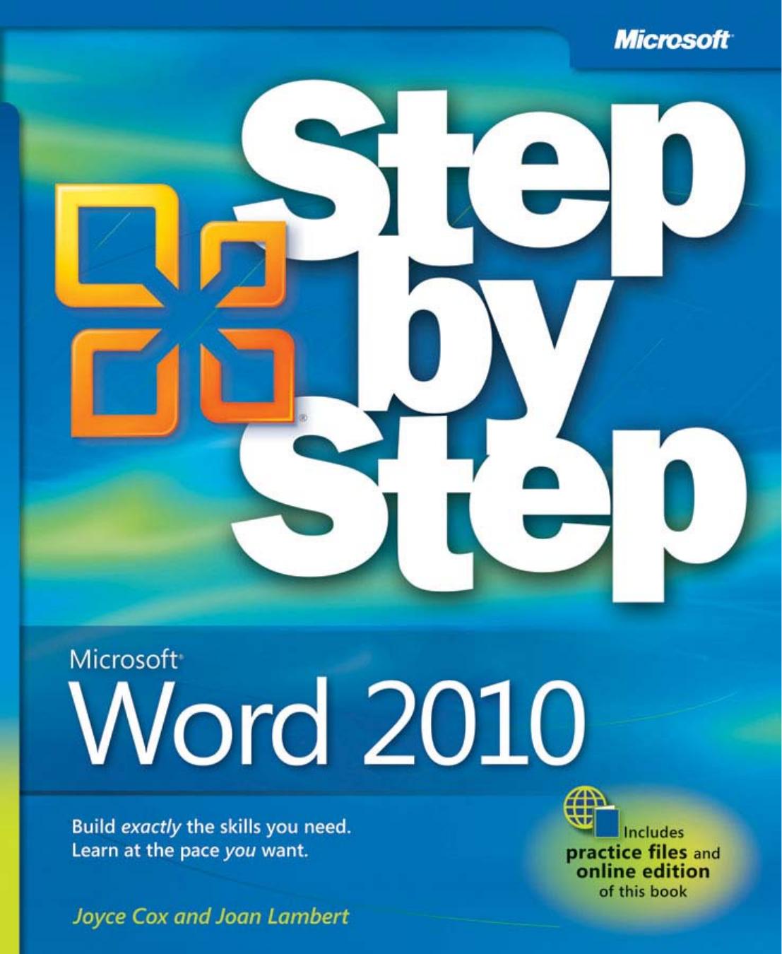 Microsoft Word 2010 Step by Step (Step By Step (Microsoft)) by Joyce Cox Joan Lambert III