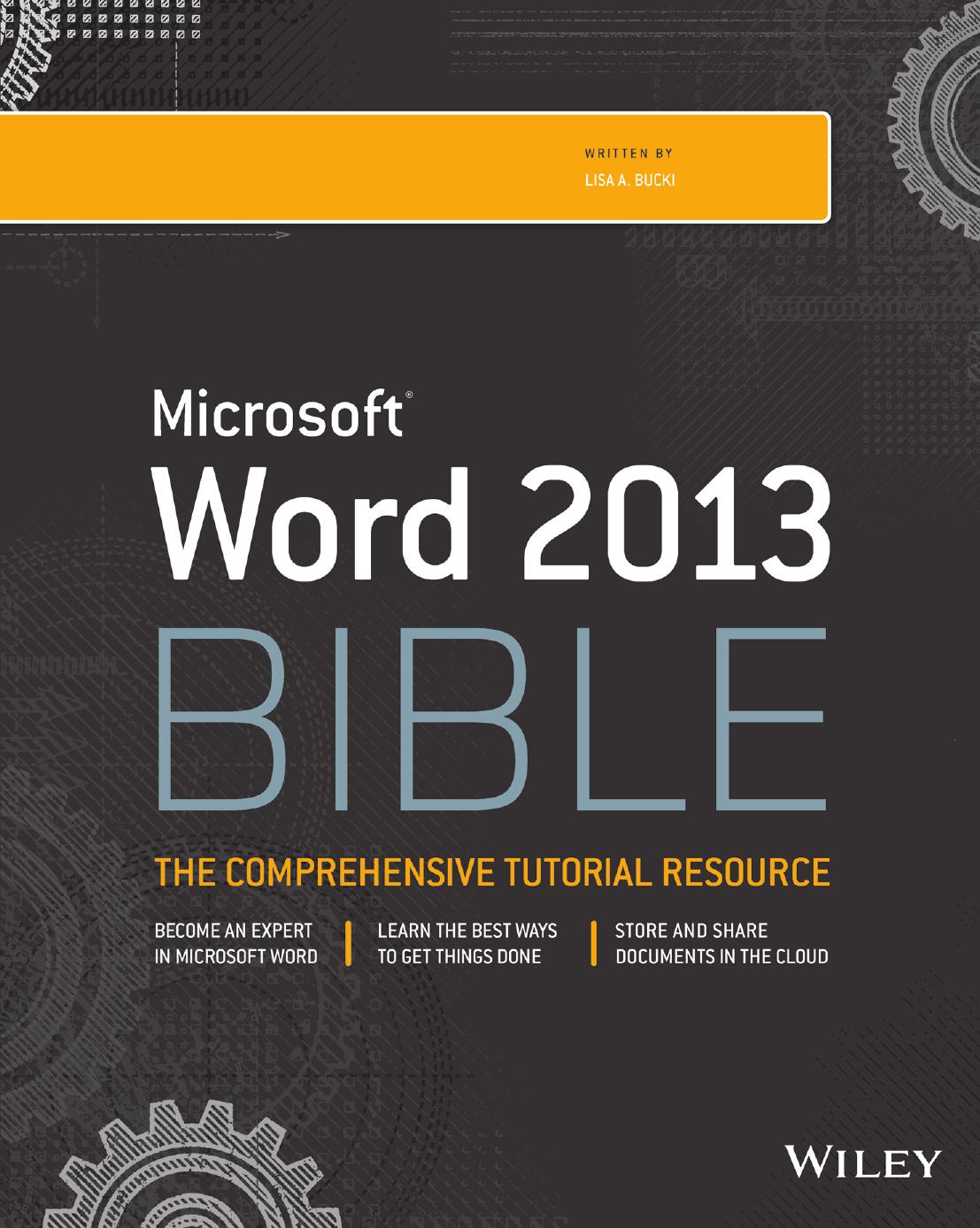 Microsoft Word 2013 bible by Lisa Bucki