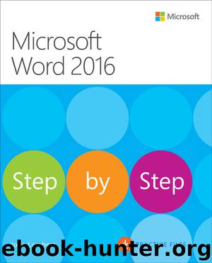 Microsoft Word 2016 Step by Step (Michael LaRiviere's Library) by Joan Lambert
