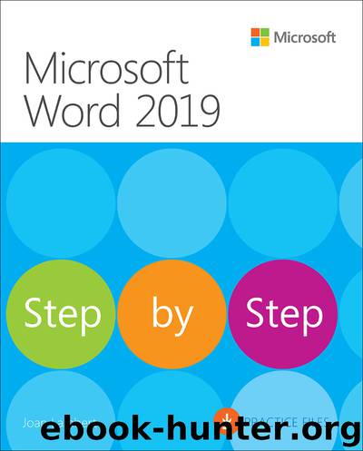 Microsoft Word 2019 Step by Step, First Edition by Joan Lambert