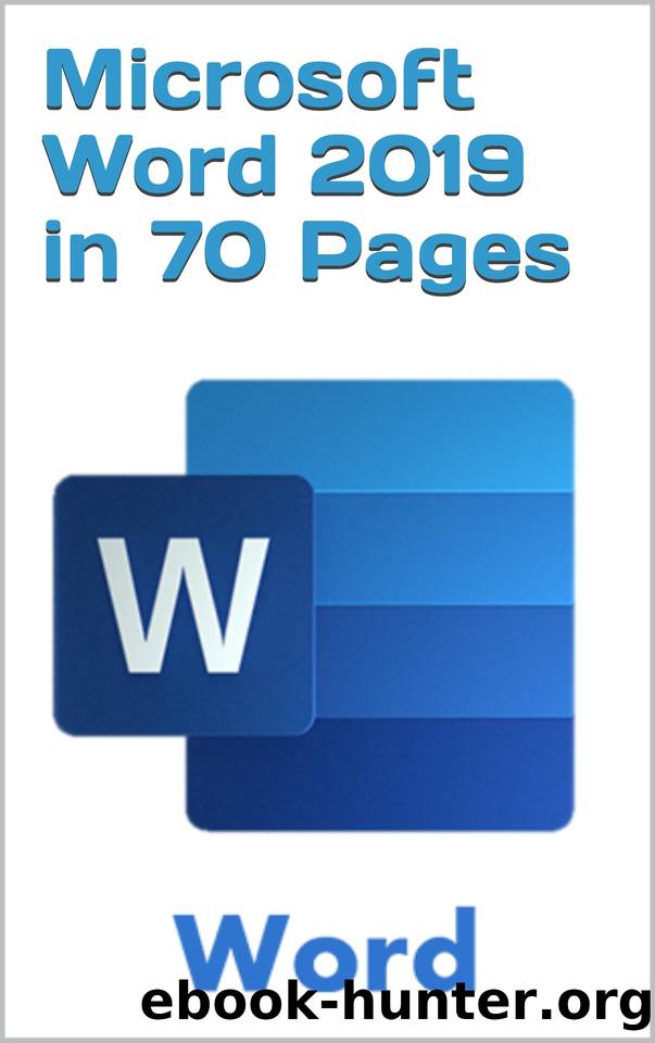 Microsoft Word 2019 in 70 Pages: best and easy book by LGHRINI AYOUB