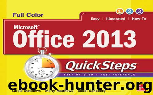 Microsoft&#174; Office 2013 QuickSteps by Carole Matthews