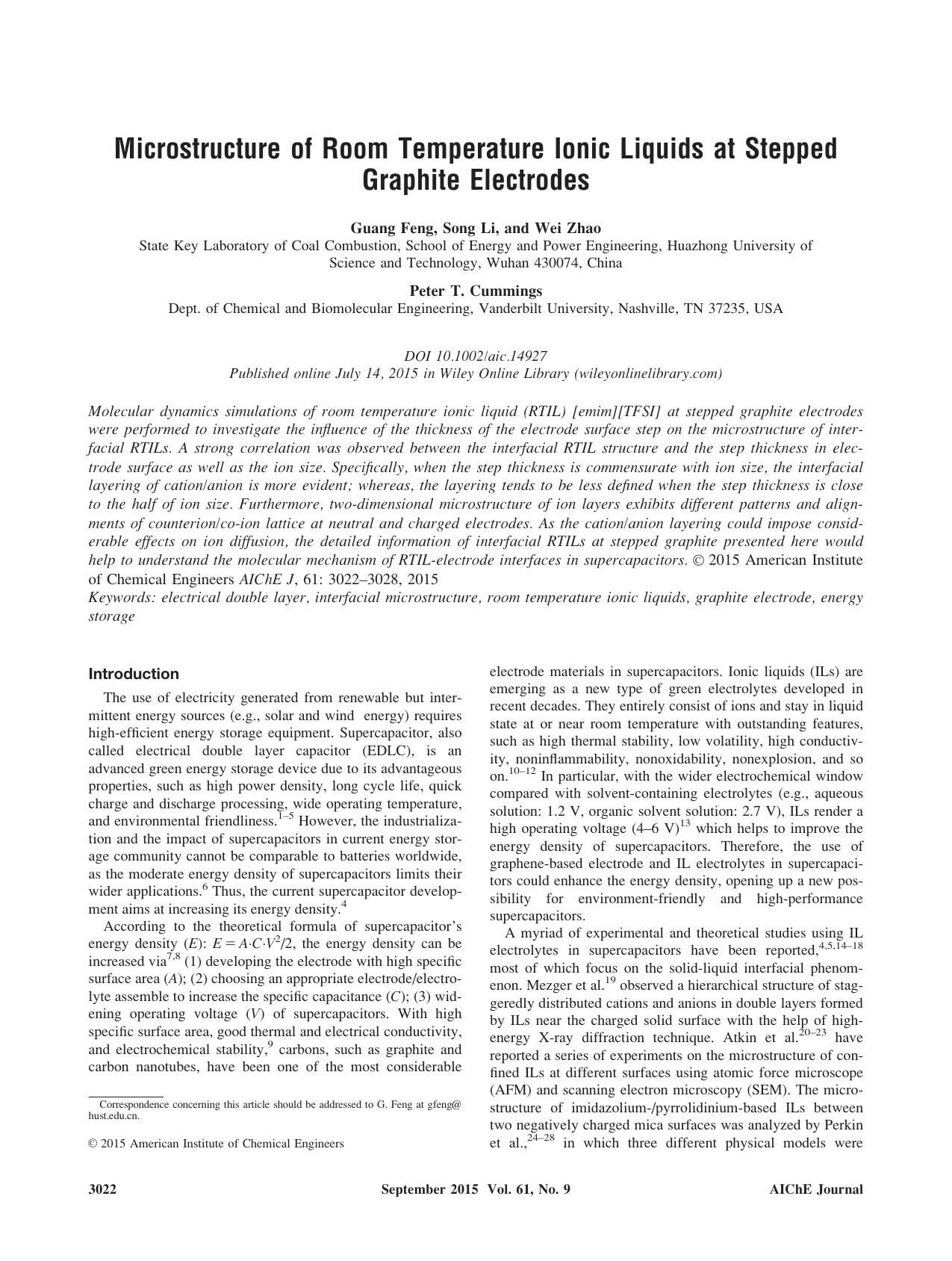 Microstructure of Room Temperature Ionic Liquids at Stepped Graphite Electrodes by Unknown