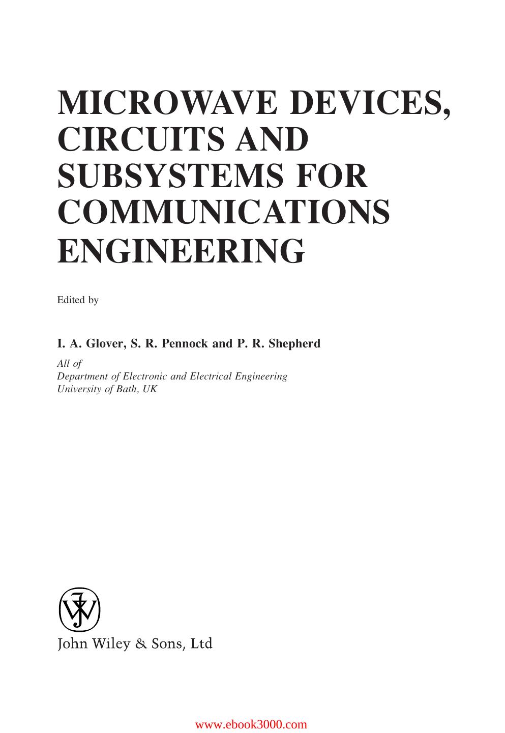 Microwave Communications Engineering by Unknow