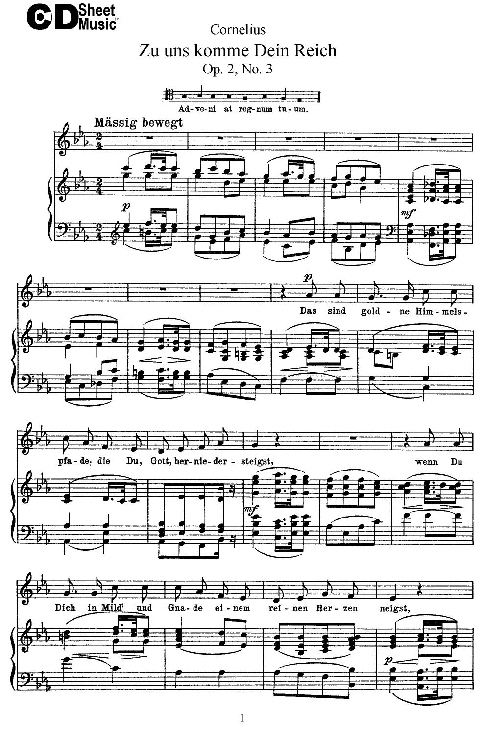 Mid Romantic Lieder: Cornelius by WBaxley Music Subito Music Corp & Stephens Pub. Co