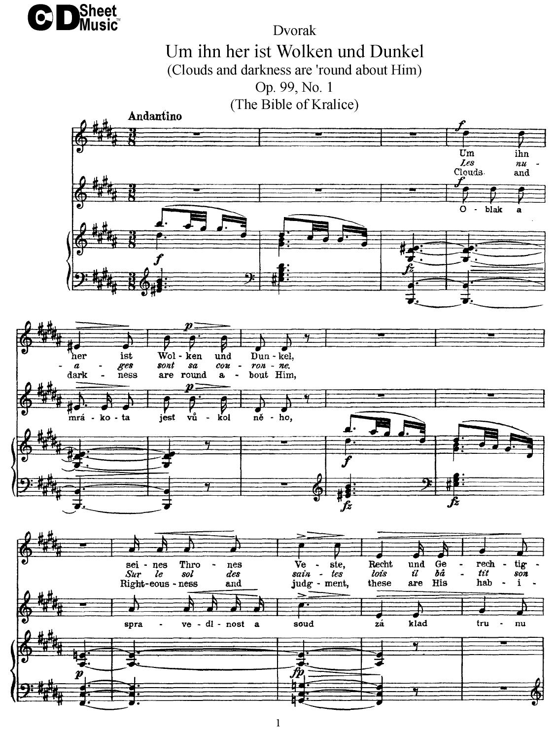 Mid Romantic Lieder: Dvorak by WBaxley Music Subito Music Corp & Stephens Pub. Co