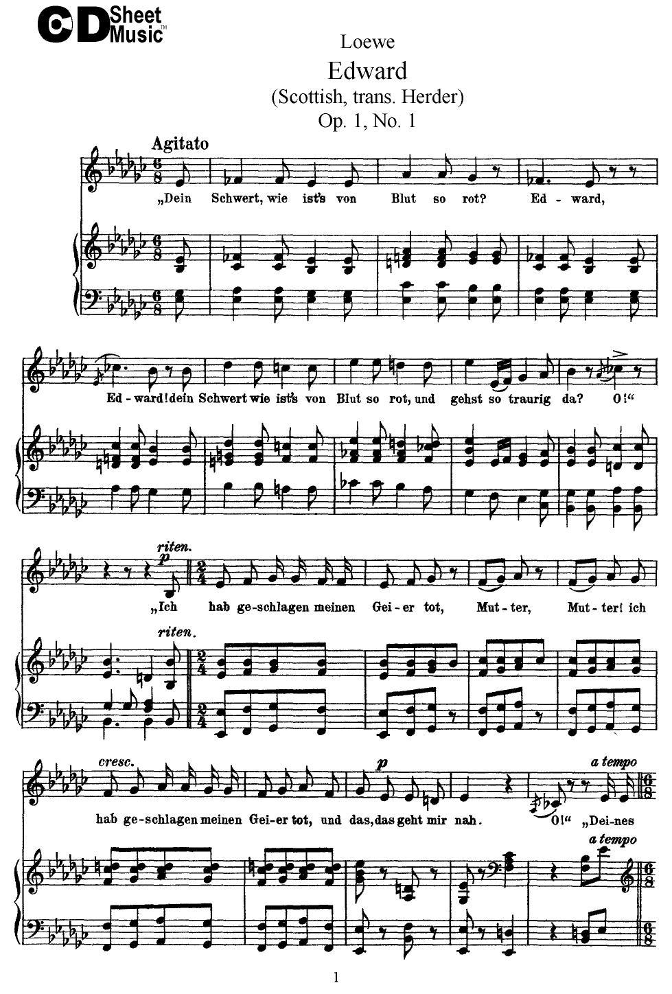 Mid Romantic Lieder: Loewe by WBaxley Music Subito Music Corp & Stephens Pub. Co