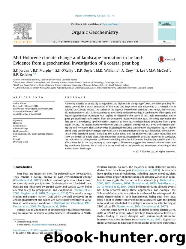 Mid-Holocene climate change and landscape formation in Ireland: Evidence from a geochemical investigation of a coastal peat bog by unknow