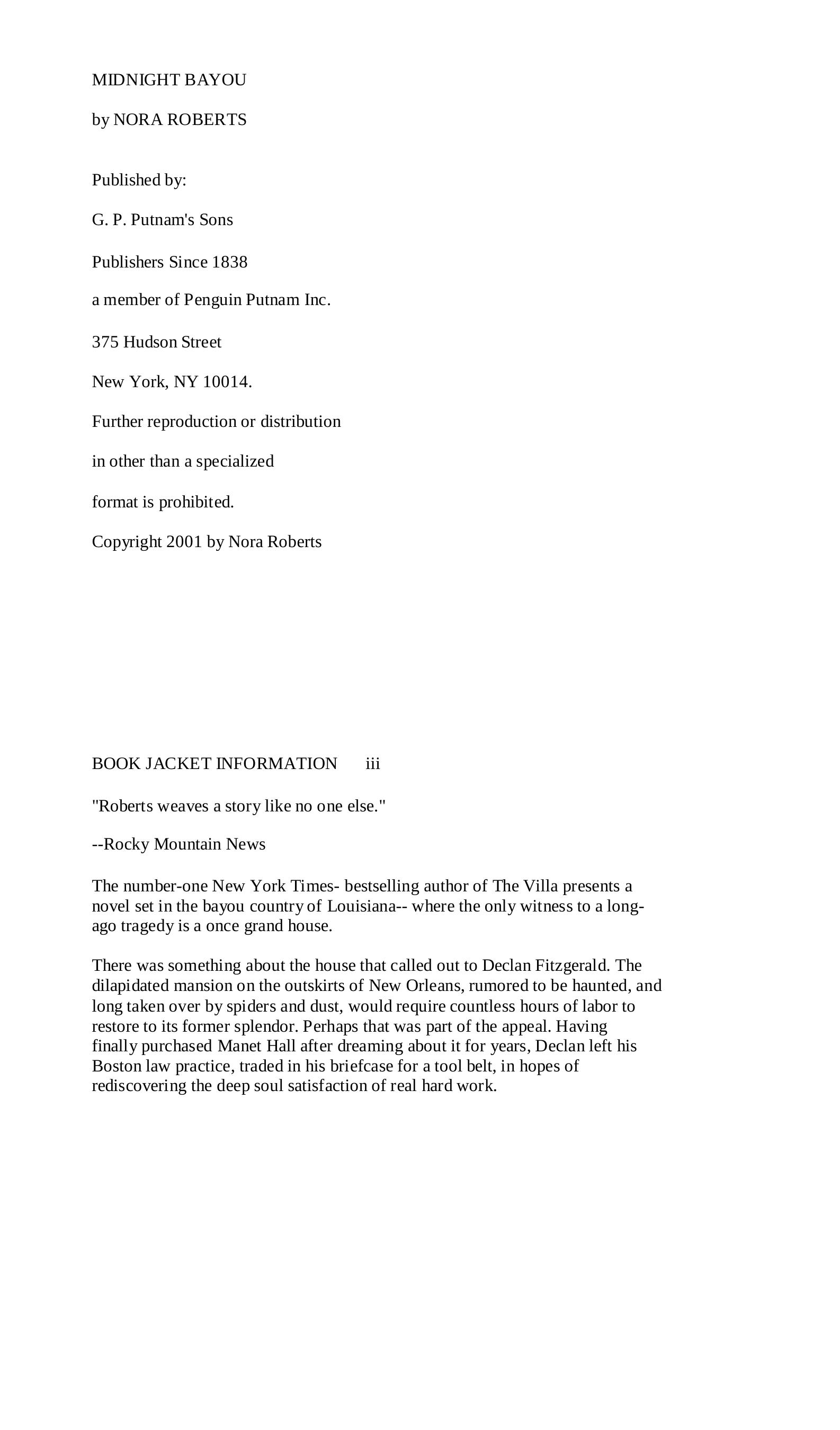 Midnight Bayou by Nora Roberts by hellopdf.com Inc