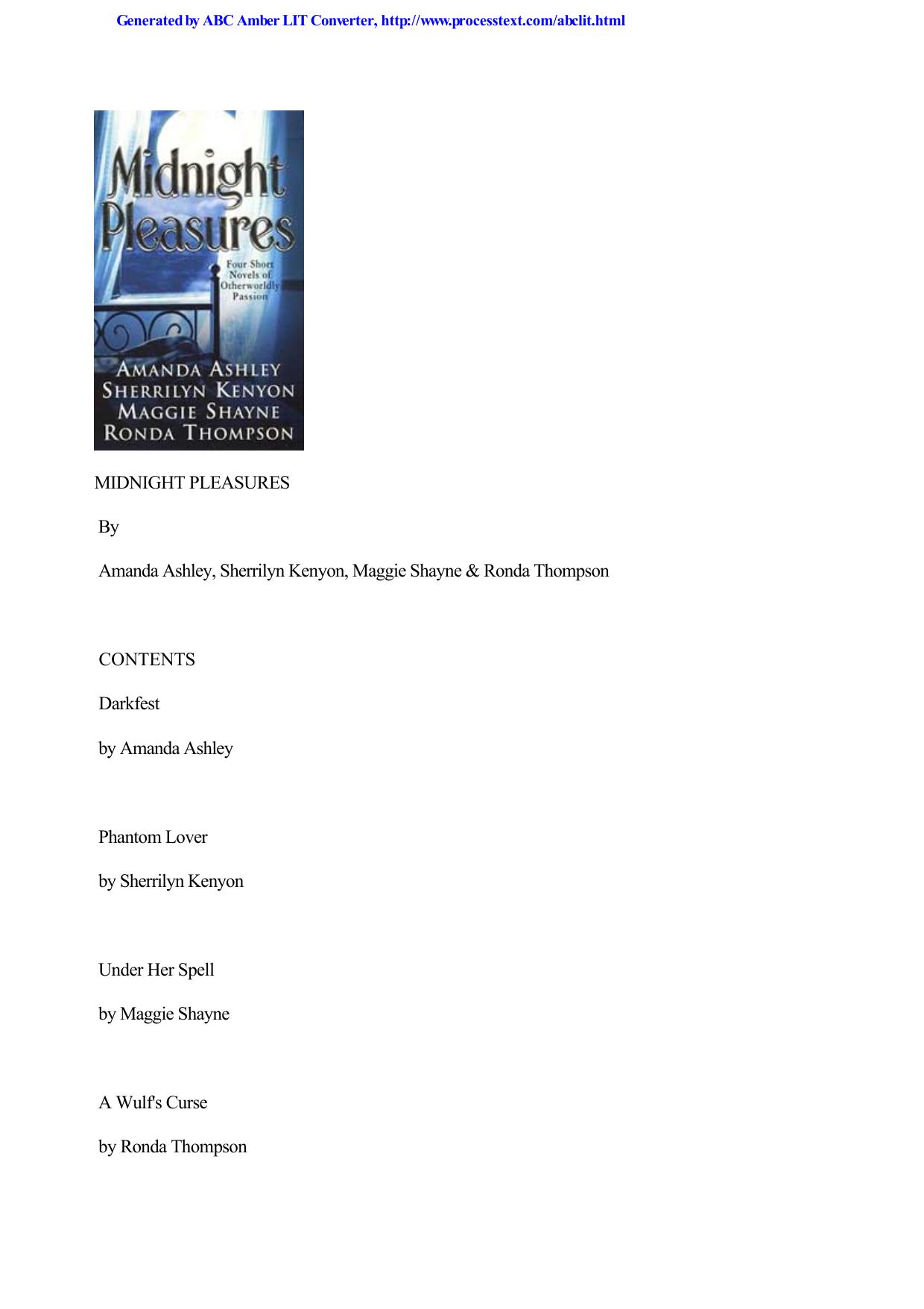 Midnight Pleasures by Amanda Ashley Sherrilyn Kenyon Maggie Shayne Ronda Thompson