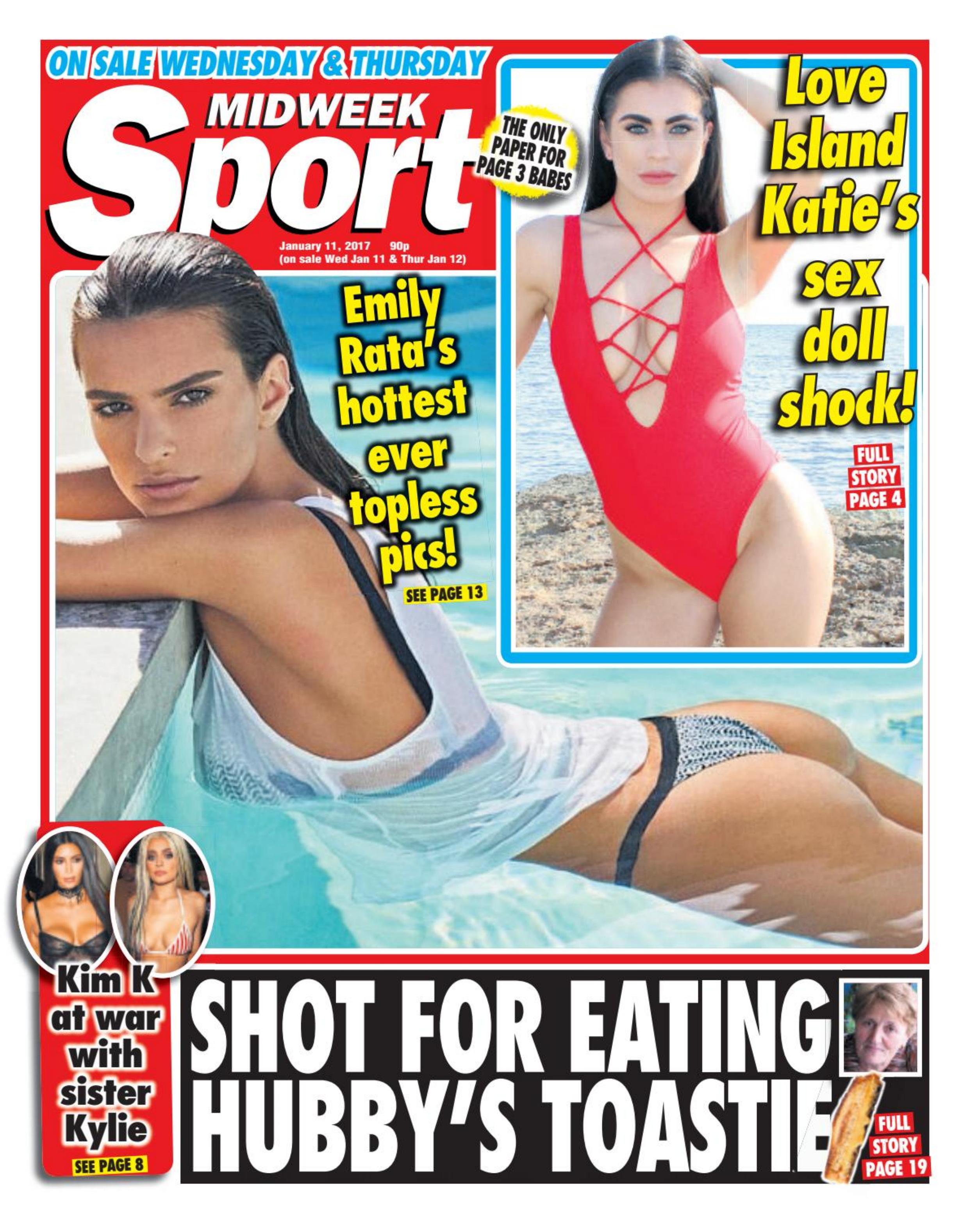 Midweek Sport - Emily Rata's Hottest Ever Topless Pics! by Love Island Katie's Sex Doll Shock!