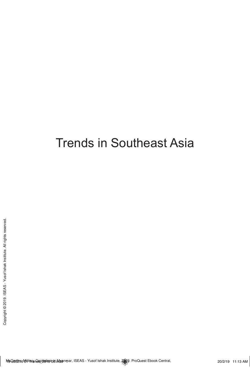 Military Capitalism in Myanmar by McCarthy