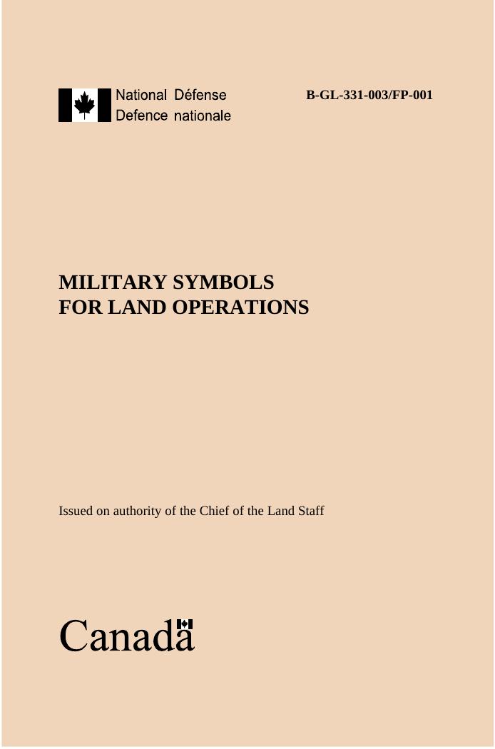 Military Symbols for Land Operations by DAD 6