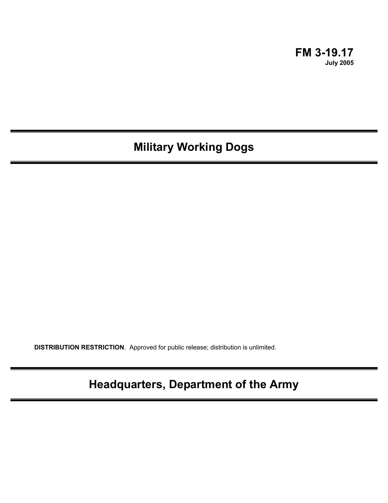 Military Working Dogs by LAAWS Program Management Office