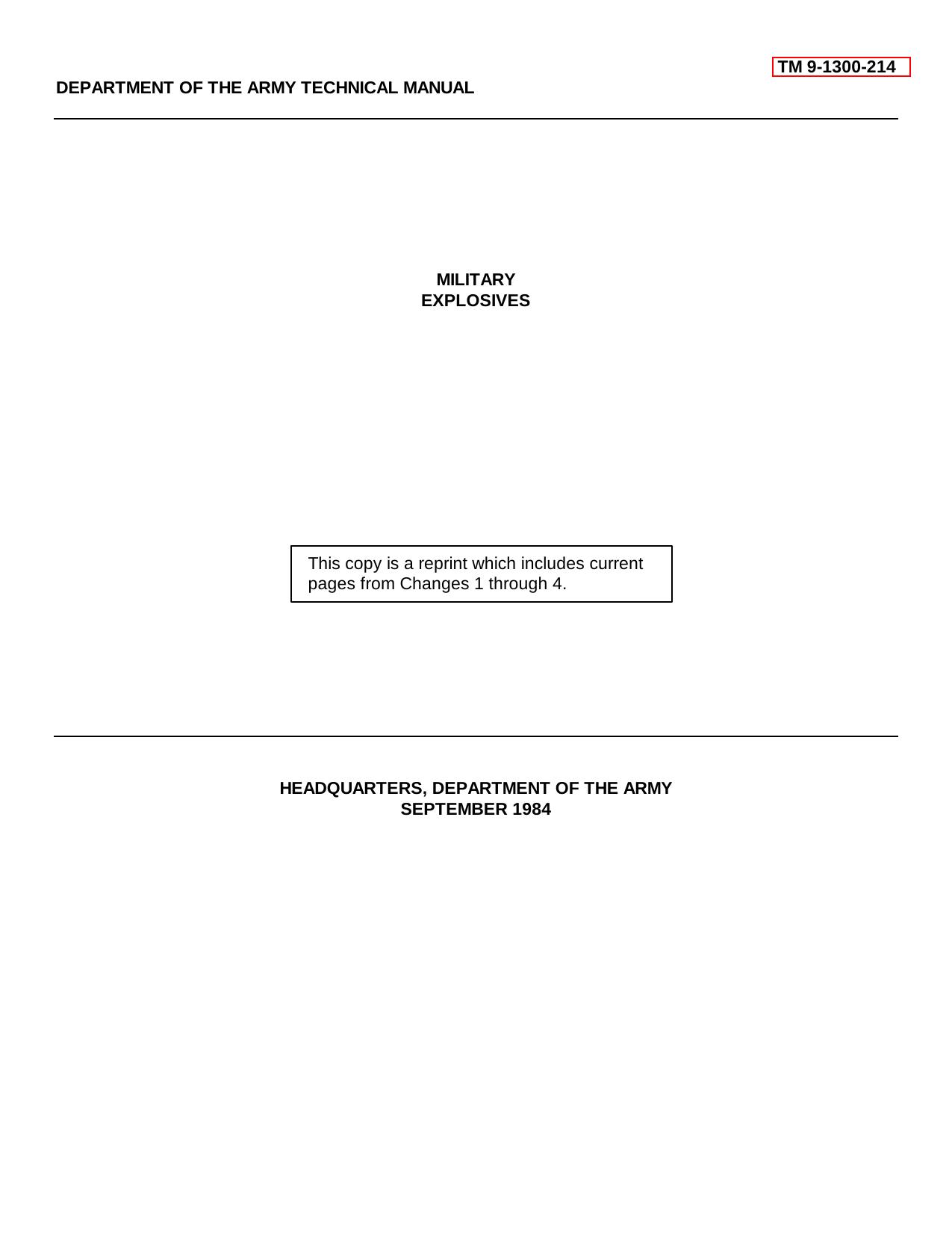 Military explosives by United States. War Department