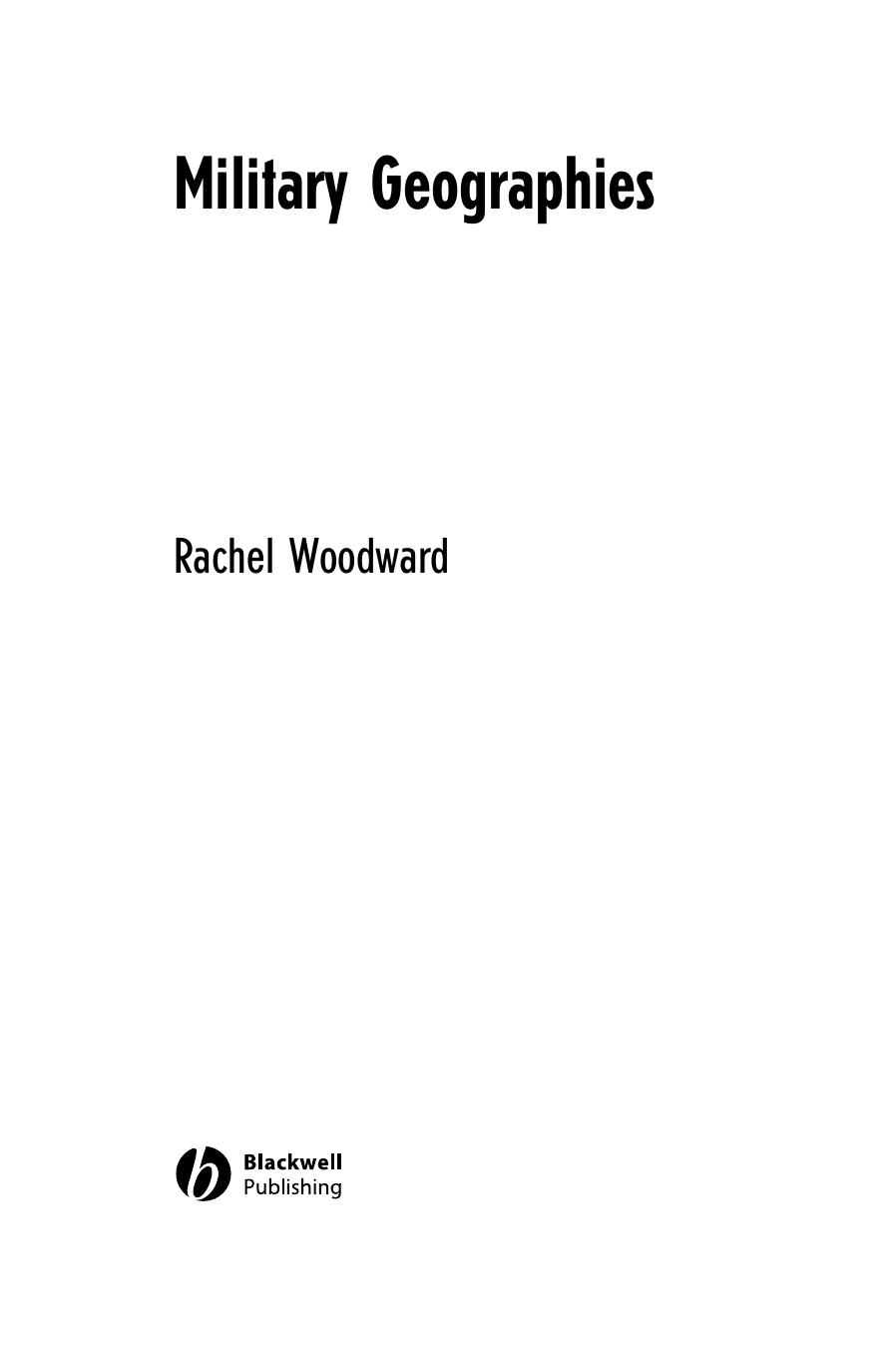 Military geographies by Rachel Woodward