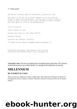 Millennium by Everett B. Cole