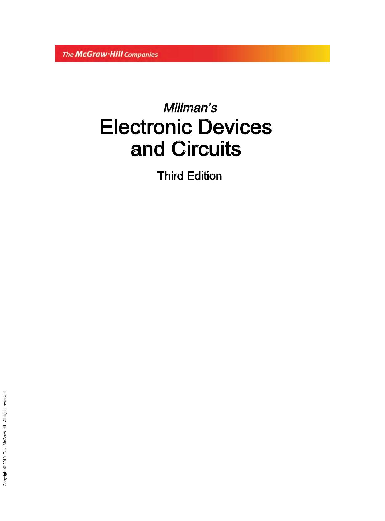 Milman's electronics devices and circuits by Jacob Millman