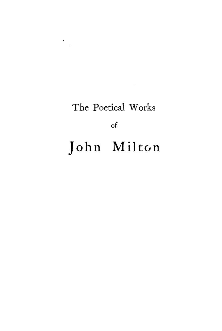 Milton - The poetical works of john milton by 1899