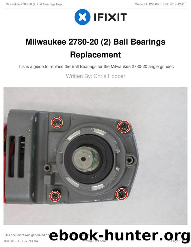 Milwaukee 2780-20 (2) Ball Bearings Replacement by Unknown