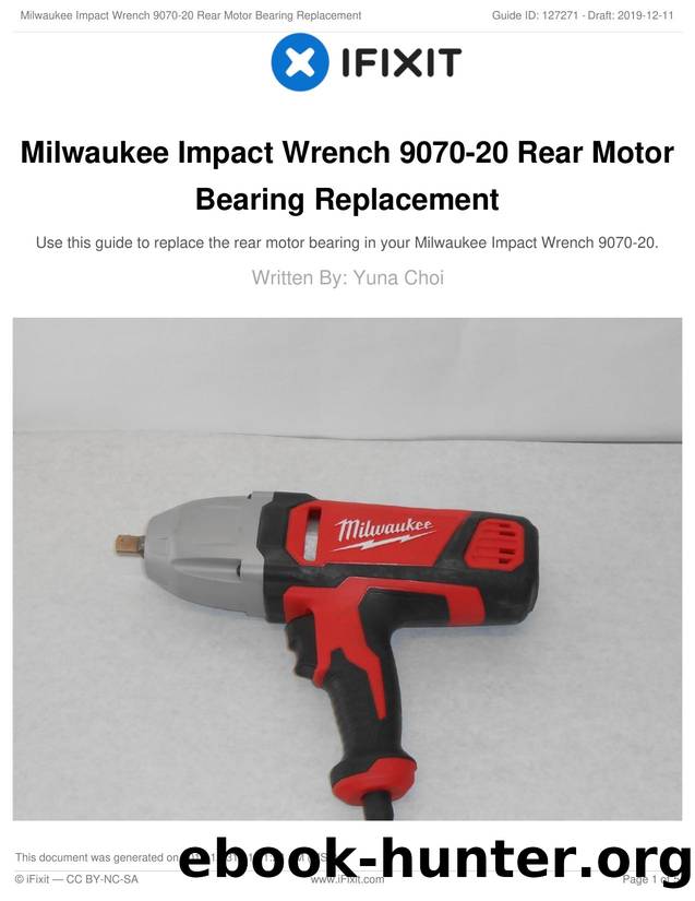 Milwaukee Impact Wrench 9070-20 Rear Motor Bearing Replacement by Unknown