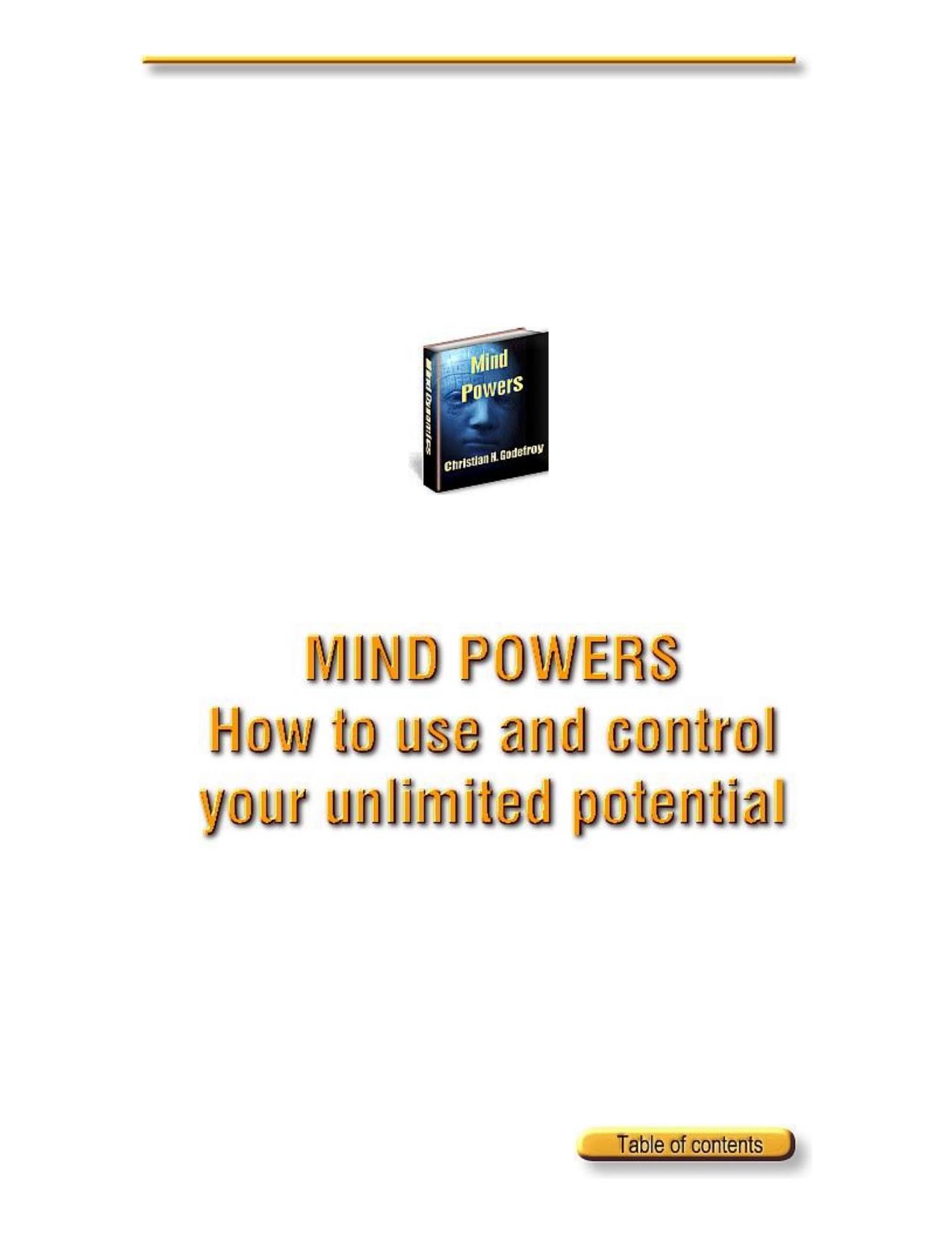 Mind Power: How to Use Positive Thinking to Change Your Life by Christian Godefroy & D. R. Steevens