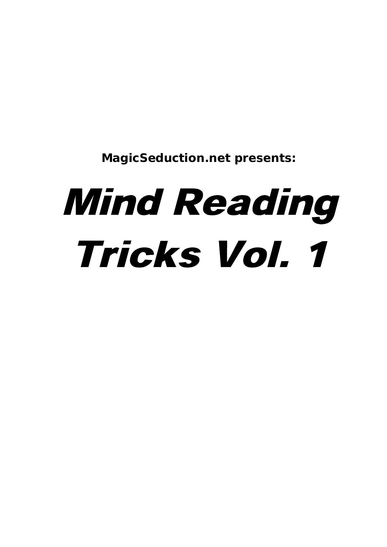 Mind Reading Tricks Volume 1.pdf by Me
