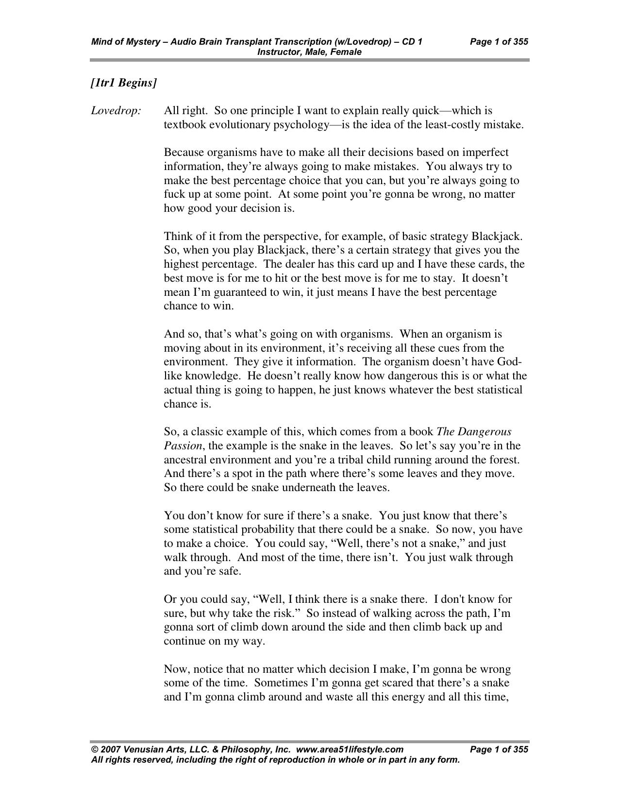 Mind of Mystery Transcript - The Venusian Arts Mystery PUA by Erik von Markovic Chris Odom Mystery Lovedrop