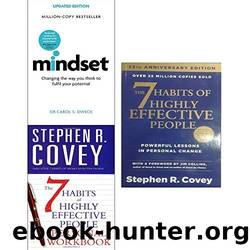Mindset Carol Dweck and 7 Habits of Highly Effective People Personal Workbook 3 Books Collection Set by Dweck Carol S. & Covey Stephen R