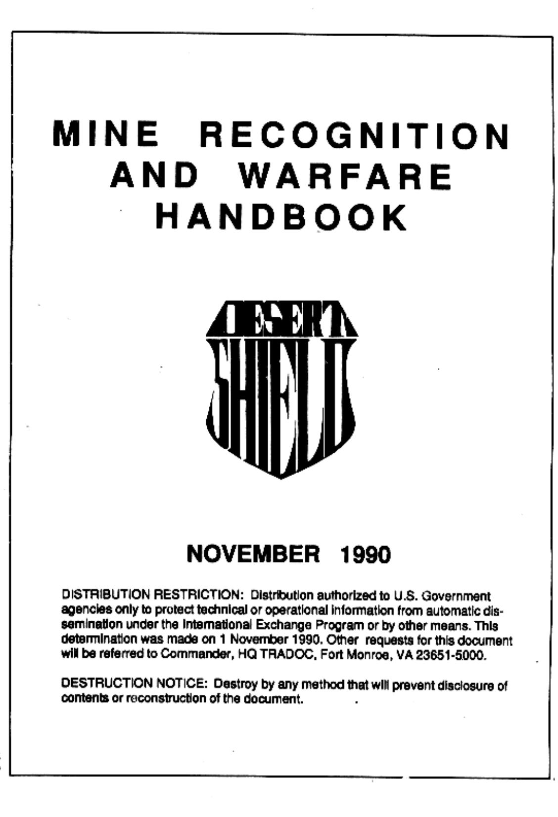 Mine Recognition & Warfare Handbook by Unknown