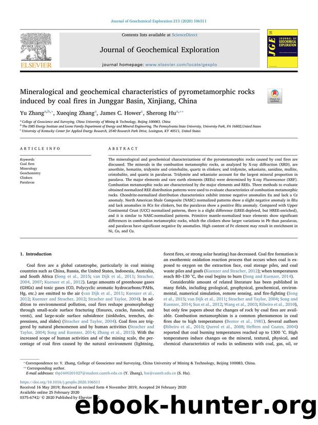 Mineralogical and geochemical characteristics of pyrometamorphic rocks induced by coal fires in Junggar Basin, Xinjiang, China by Yu Zhang & Xueqing Zhang & James C. Hower & Sherong Hu