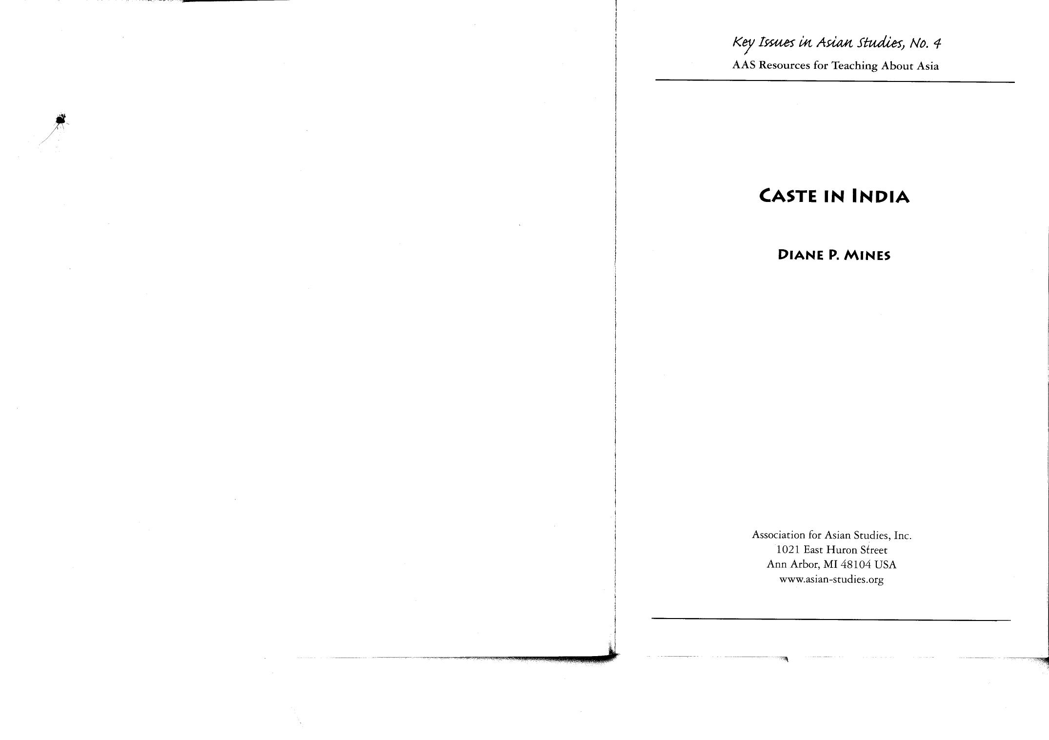 Mines by Caste in India (2009)