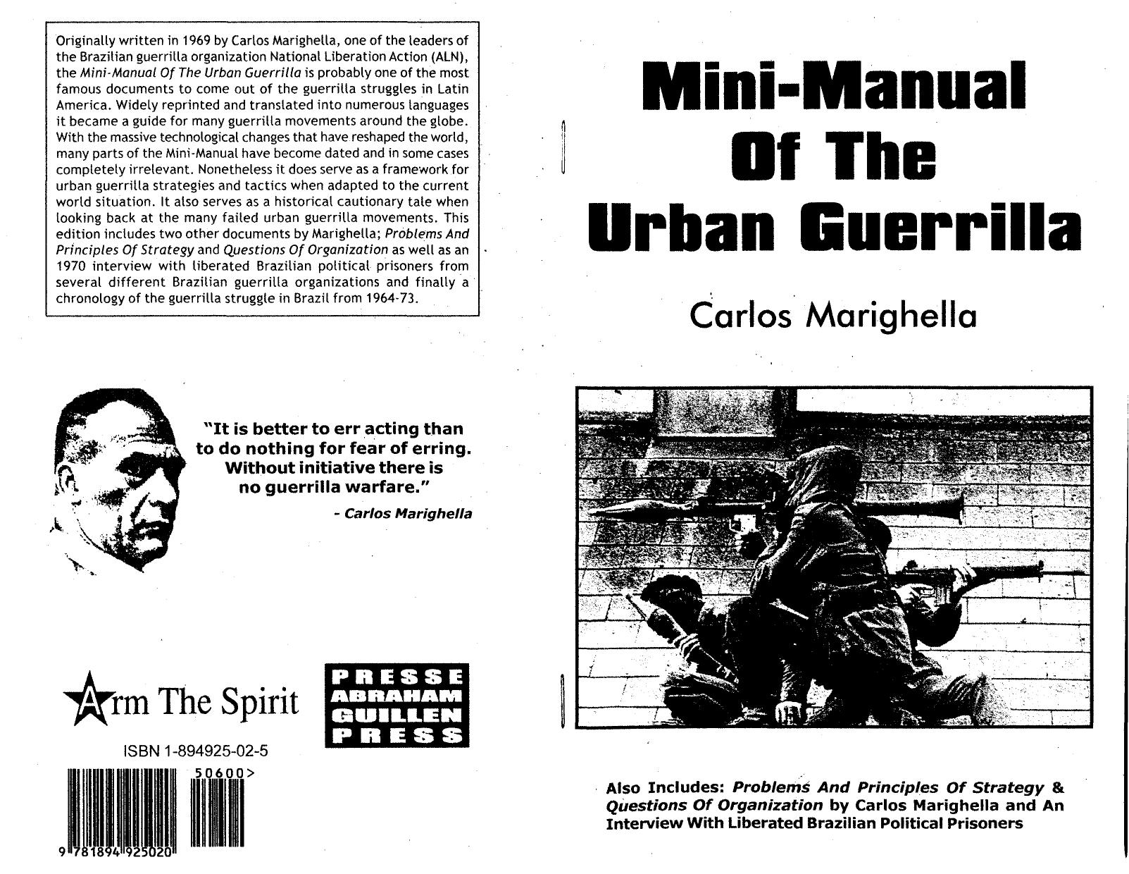Mini-manual of the urban guerrilla by Carlos Marighella