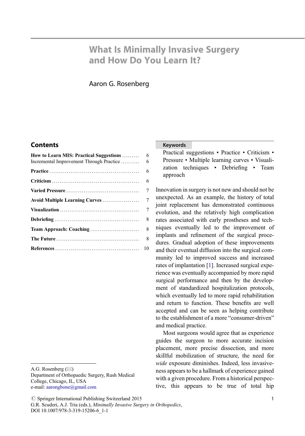 Minimally Invasive Surgery in Orthopedics by Giles R. Scuderi Alfred J. Tria (eds.)