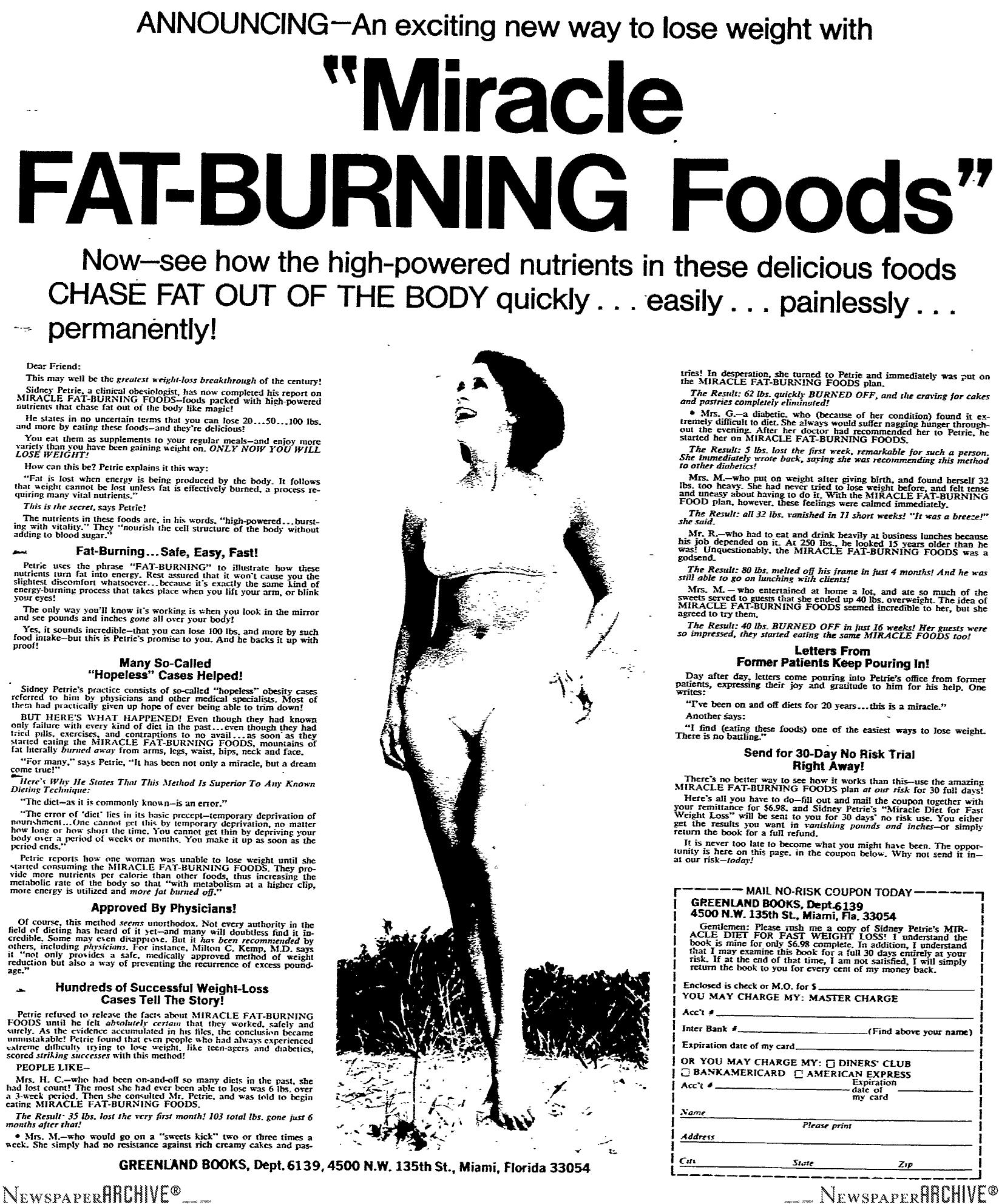 Miracle Fat Burning Foods by Copyright 2005 Heritage Microfilm Inc. & Newspaperarchive.com