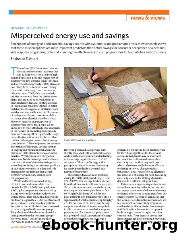 Misperceived energy use and savings by Shahzeen Z. Attari