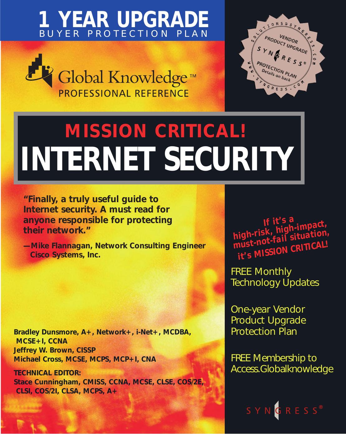Mission Critical Internet Security by Syngress (2001)(1-928994-20-2)(PDF) English