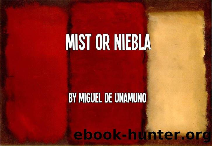Mist or Niebla (In Contemporary American English) by de Unamuno Miguel