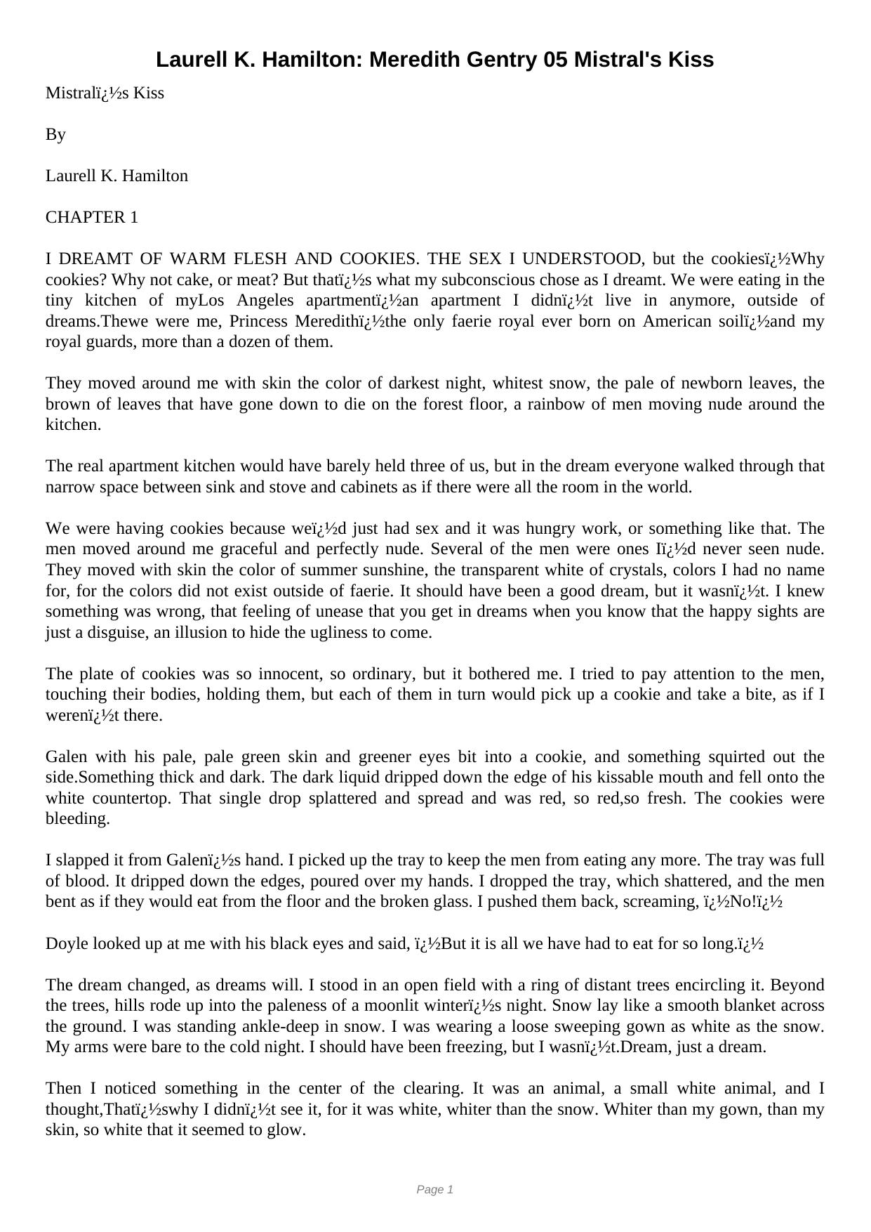 Mistral's Kiss by Laurell K. Hamilton