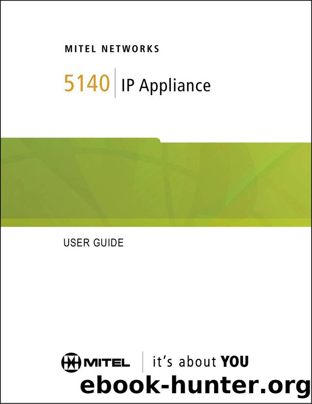 Mitel 5140 IP Appliance User Guide by Unknown