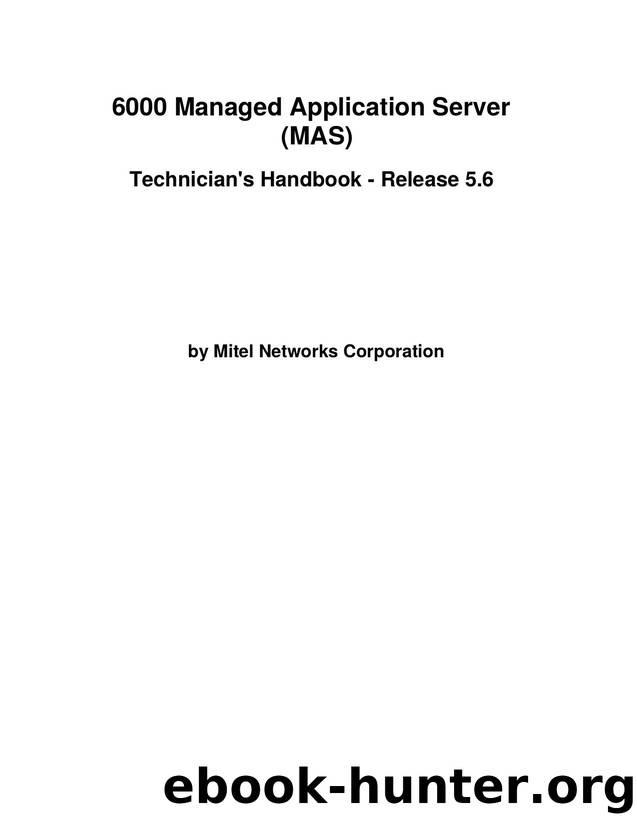 Mitel 6000 Rev 5-6  Tech Handbook by Unknown