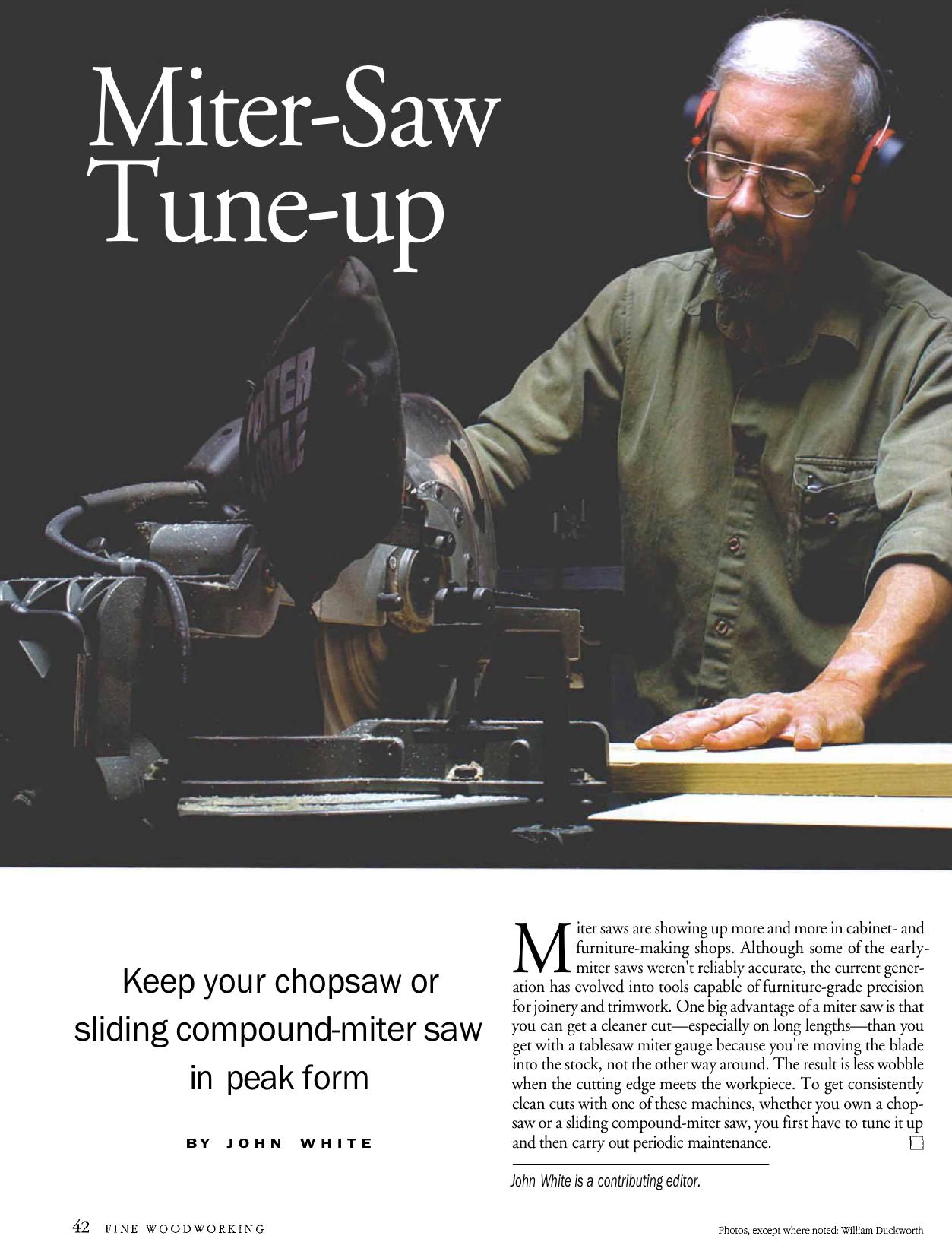 Miter-Saw Tune-up by John White