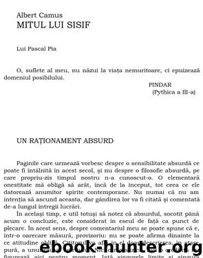 Mitul lui Sisif by Albert Camus