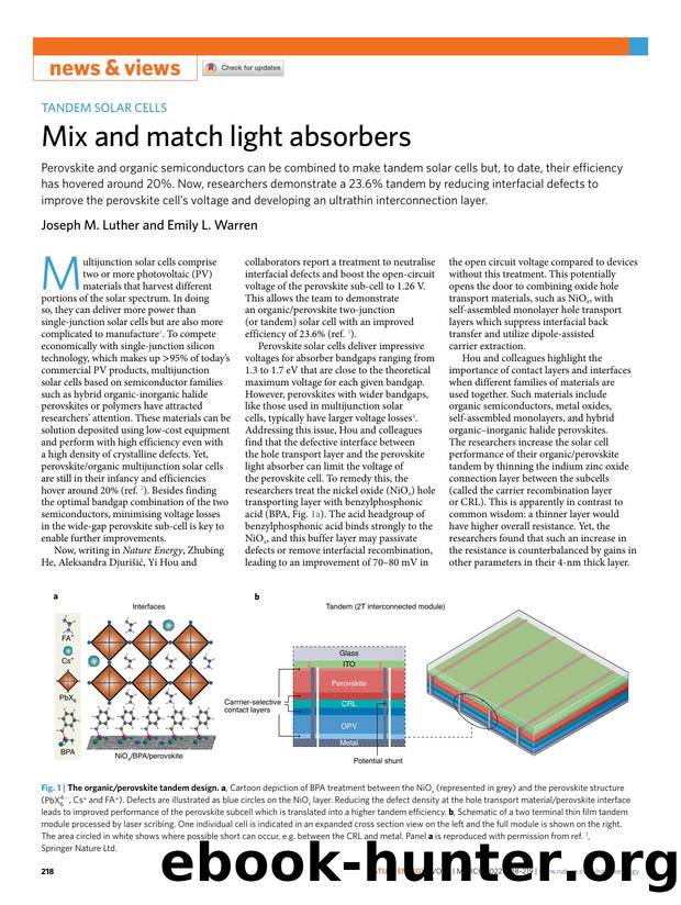 Mix and match light absorbers by Joseph M. Luther & Emily L. Warren