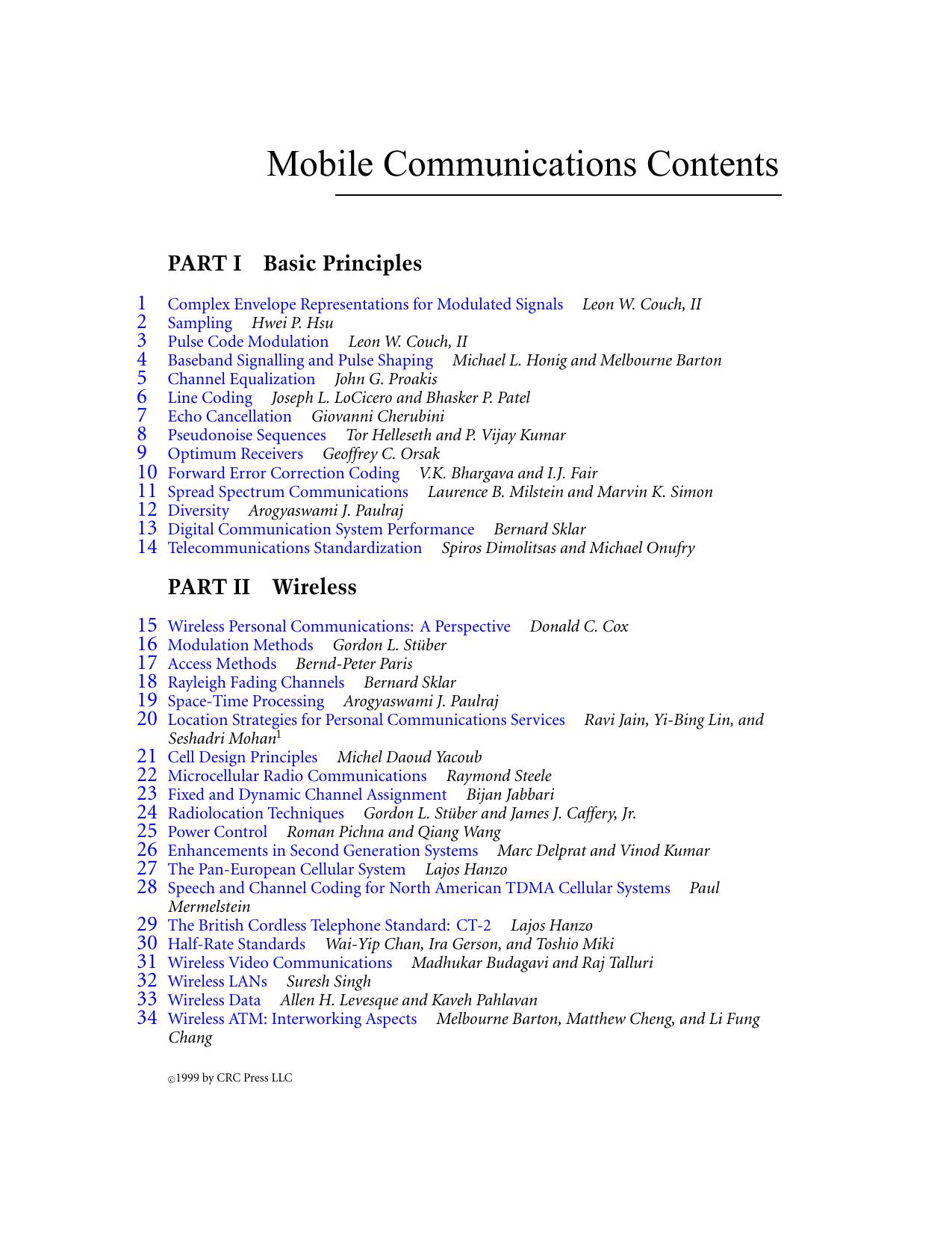 Mobile Communications Handbook Engineering by Jerry D. Gibson